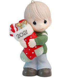 RARE Precious Moments You Fill Me With Christmas Cheer 2021 Boy Ornament